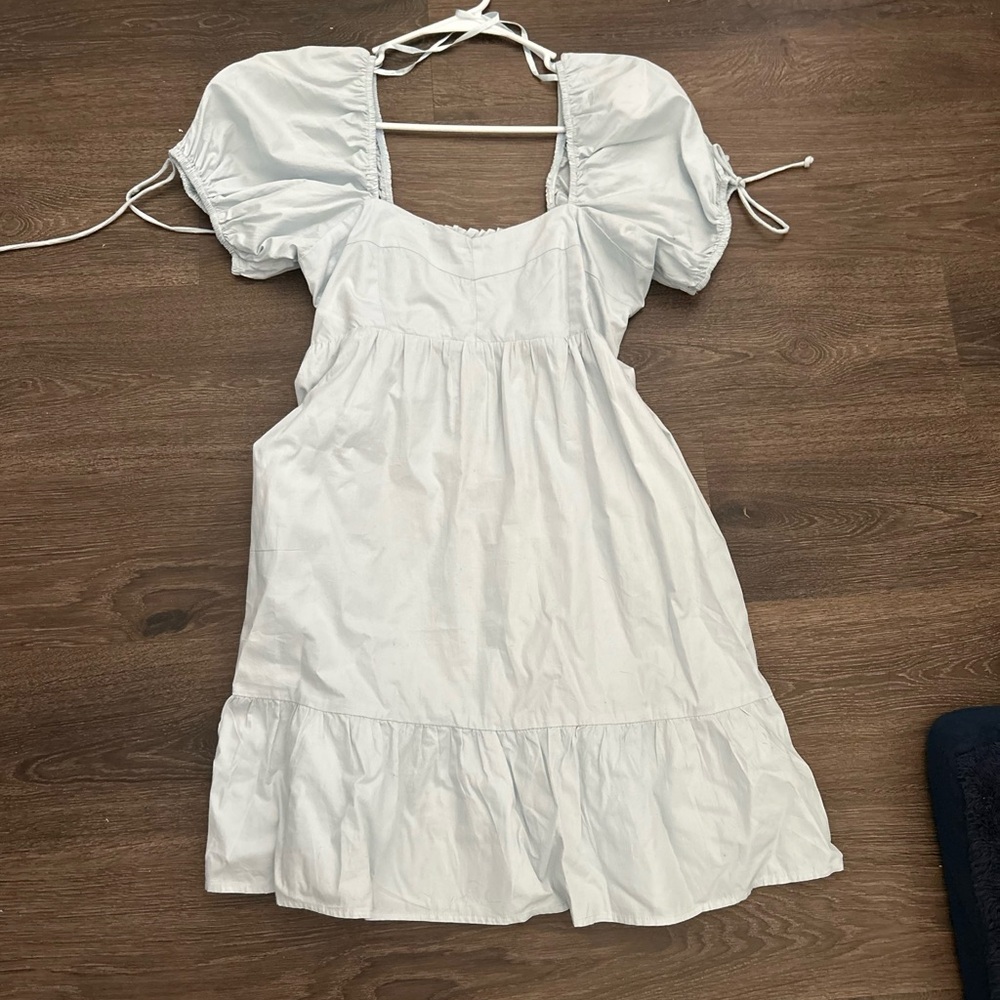 Baby Blue Puff Sleeve Dress